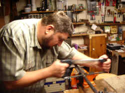 Cutting Out The Dovetail.jpg (152587 bytes)